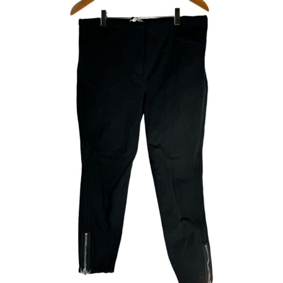 3.0 Phillip Lim Black Cotton/Modal/Elastane High Rise Moto Jodhpurs Sz 10 - Picture 4 of 12